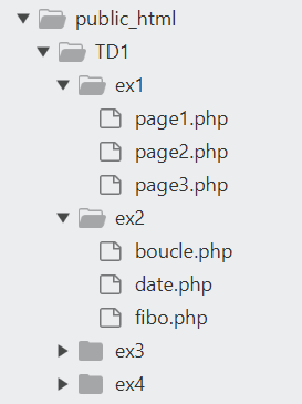 Exemple d'organisation de fichiers